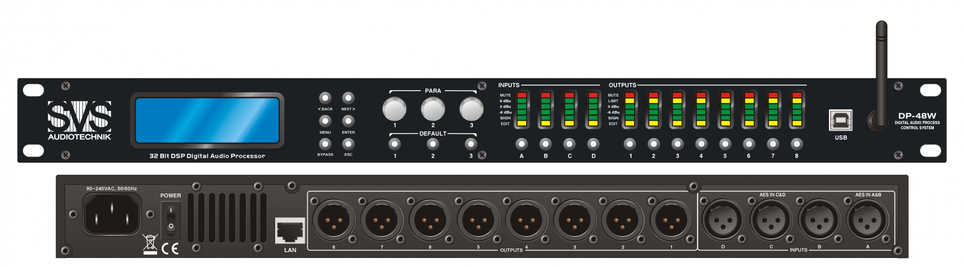 SVS Audiotechnik DP-48W Цифровой процессор: 4 входа 8 выходов в Ненецком АО