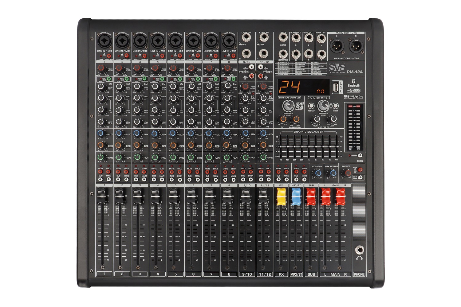 SVS Audiotechnik mixers PM-12A Активный аналоговый микшерный пульт, 12-канальный в Ненецком АО